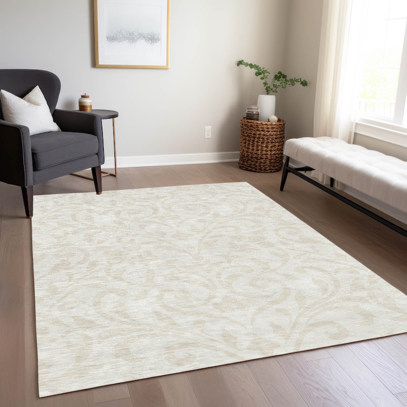 Machine Washable Indoor/ Outdoor Chantille Traditional Rug