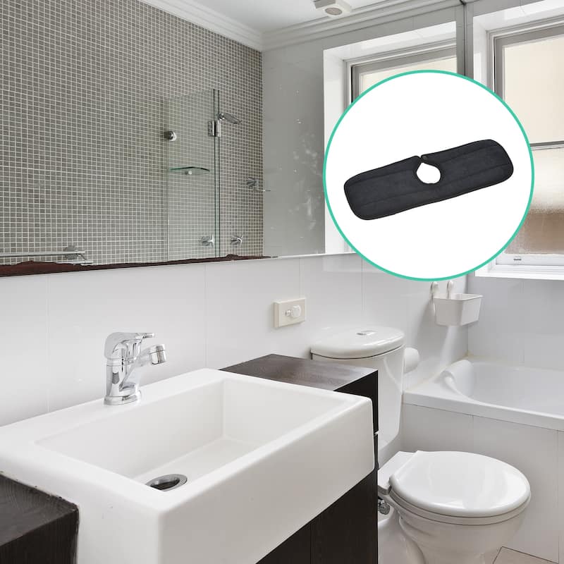 2pcs Kitchen Faucet Sink Splash Guard Drain Pad Water Catcher Tray Black