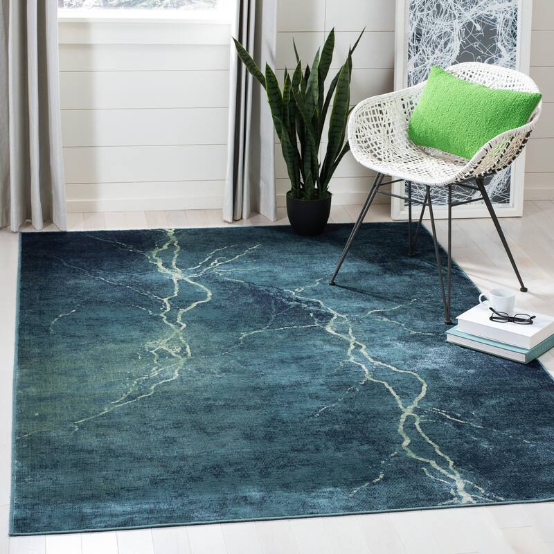 SAFAVIEH Constellation Vintage Boho Nicanora Modern Abstract Viscose Rug - 8'10" x 12'2" - Turquoise/Multi
