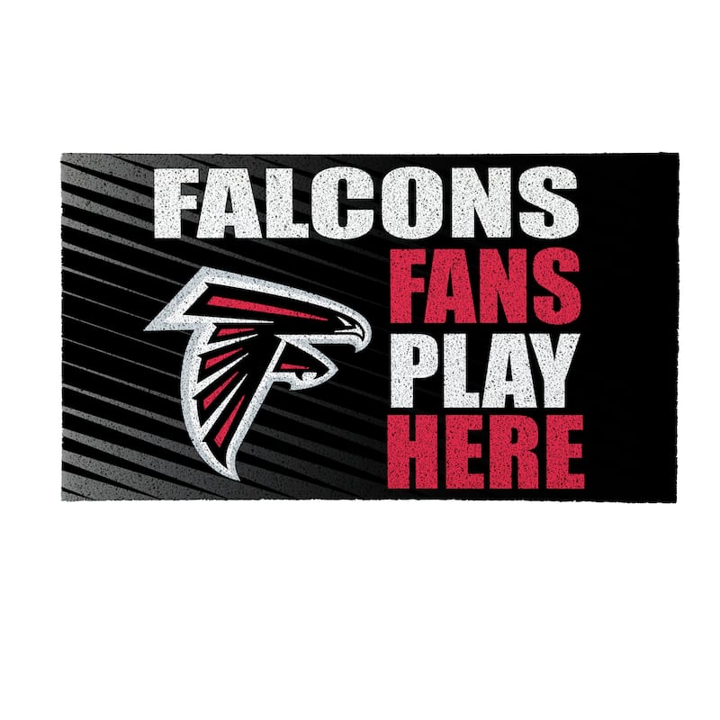 28 in. x 16 in. Atlanta Falcons "Fans Play Here" PVC Door Mat