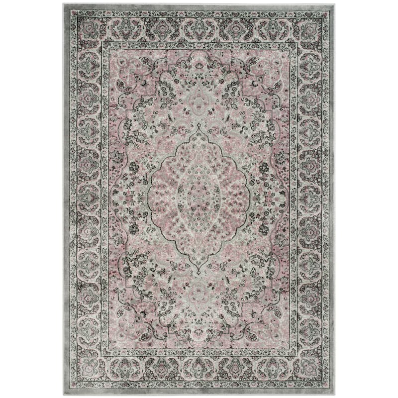 SAFAVIEH Paradise Beatrix Modern Viscose Rug - 4' x 5'7" - Light Grey/Spruce