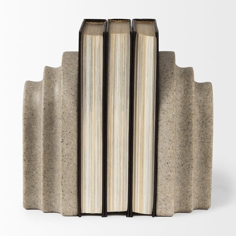 Empire Granite Resin Arc Book End Set