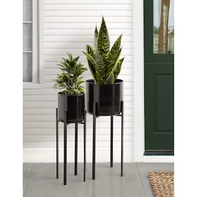 Kate and Laurel Gabi Metal Outdoor and Indoor Plant Stand - 2 Piece