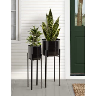 Kate and Laurel Gabi Metal Outdoor and Indoor Plant Stand - 2 Piece