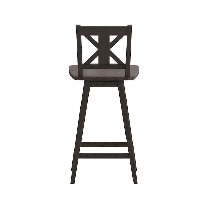 Commercial 360 Degree Swivel Wood Bar Height Stool