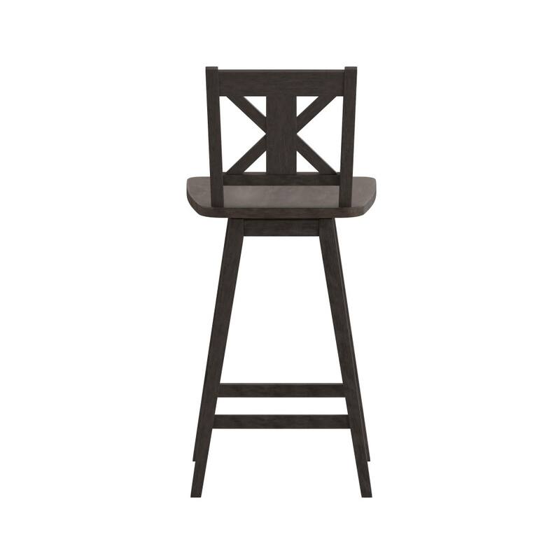 Modern Farmhouse Wooden Swivel Bar Stool