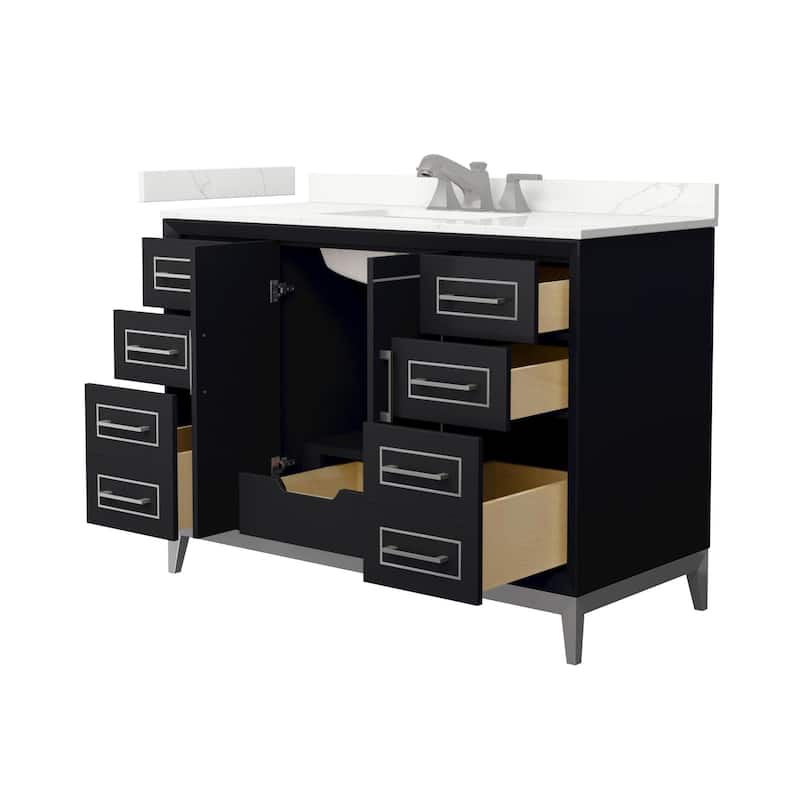 Wyndham Collection WCH515148S-QTZ-US3MXX Marlena 48" Free Standing
