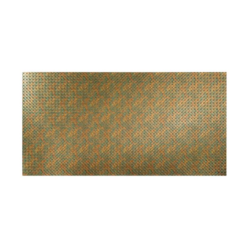 FASÄDE Diamond Plate 4-foot x 8-foot PVC Wall Panel in Copper Fantasy - 4' x 8' 