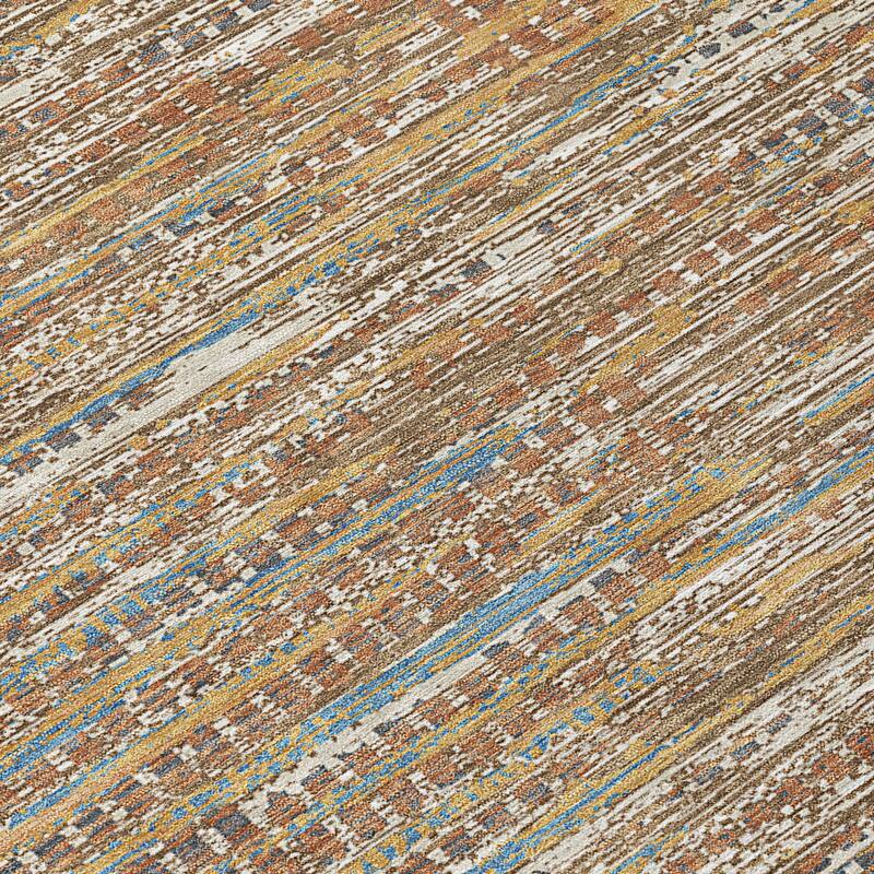 Machine Washable Indoor/ Outdoor Casual Keystone Chantille Rug