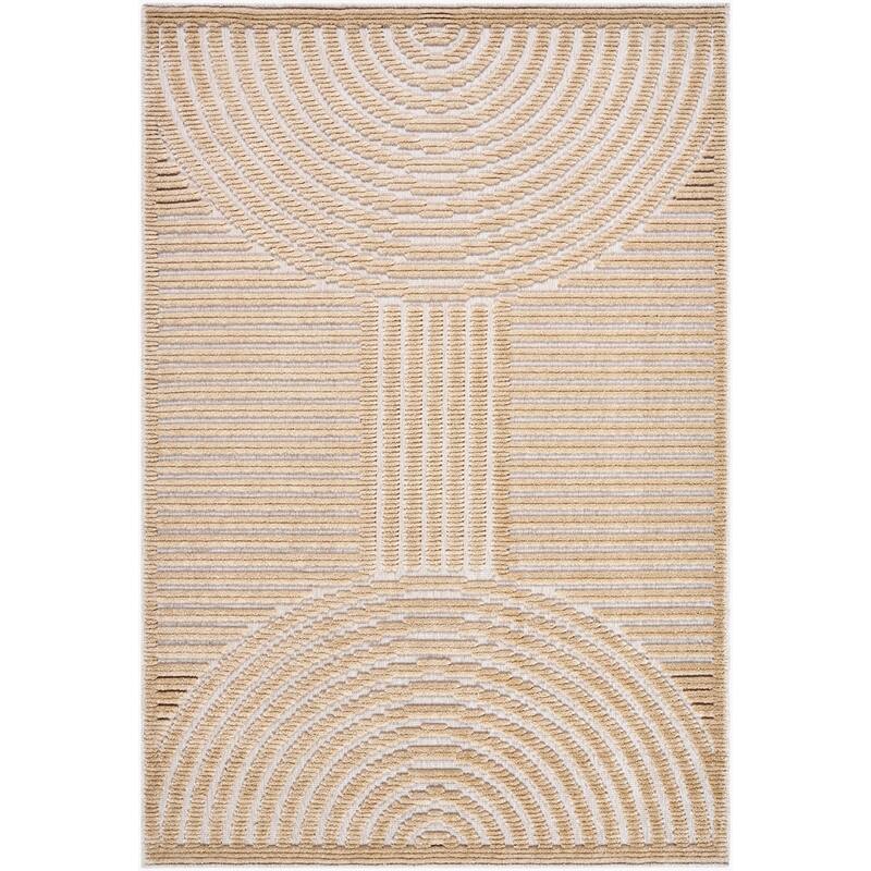 Livabliss Lyna Mod Stripe Machine Washable Area Rug