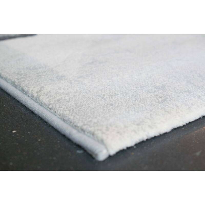 Essentials Abstract Orange, Sage, Blue, Gray, Ivory and Mauve Olefin Area Rug - 2' x 6' Runner