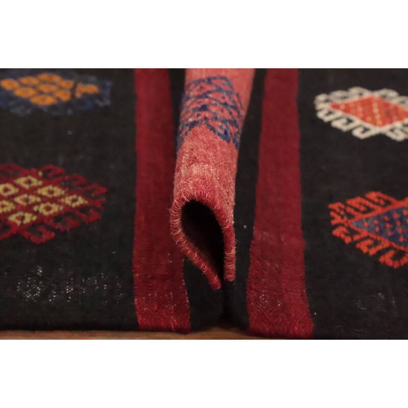 Hand Woven Oriental 100% Wool Carpet Southwestern Tribal Red Kilim Area Rug - 10' 0'' X 6' 0''