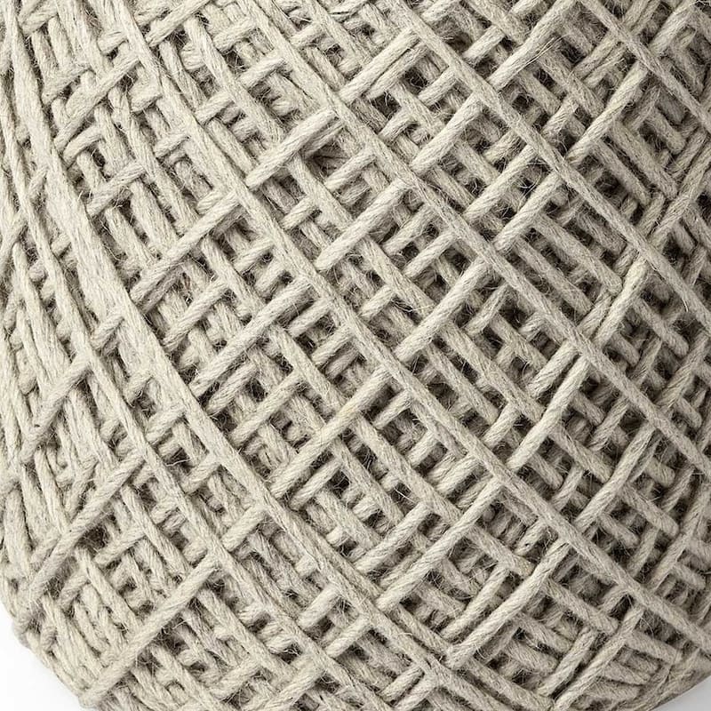 16 Inch Upholstery Cylinder Abstract Pouf Ottoman for Floor Seating and Style