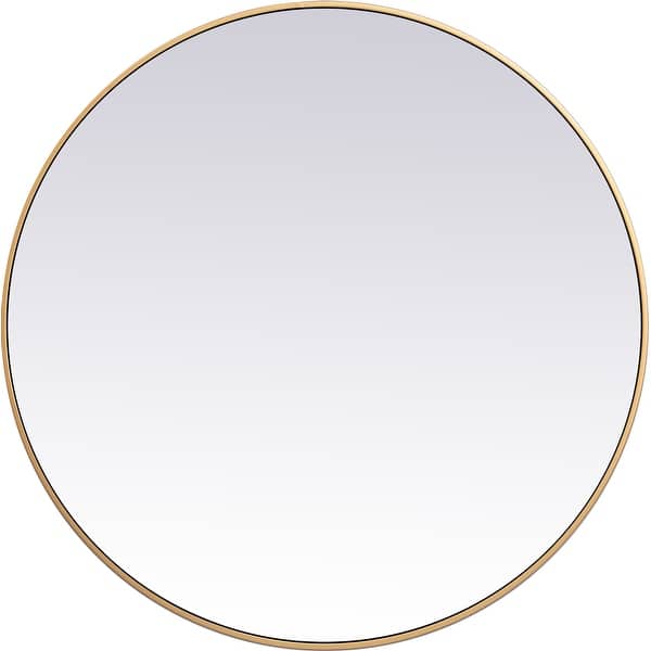 slide 2 of 11, Elegant Lighting Eternity 39" Diameter Circular Beveled Metal Framed Brass