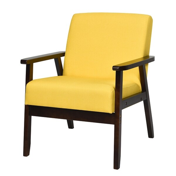 overstock yellow accent chair