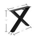 preview thumbnail 19 of 20, X-Type Iron Solid Metal Furniture Table Legs 18" (2 pc)