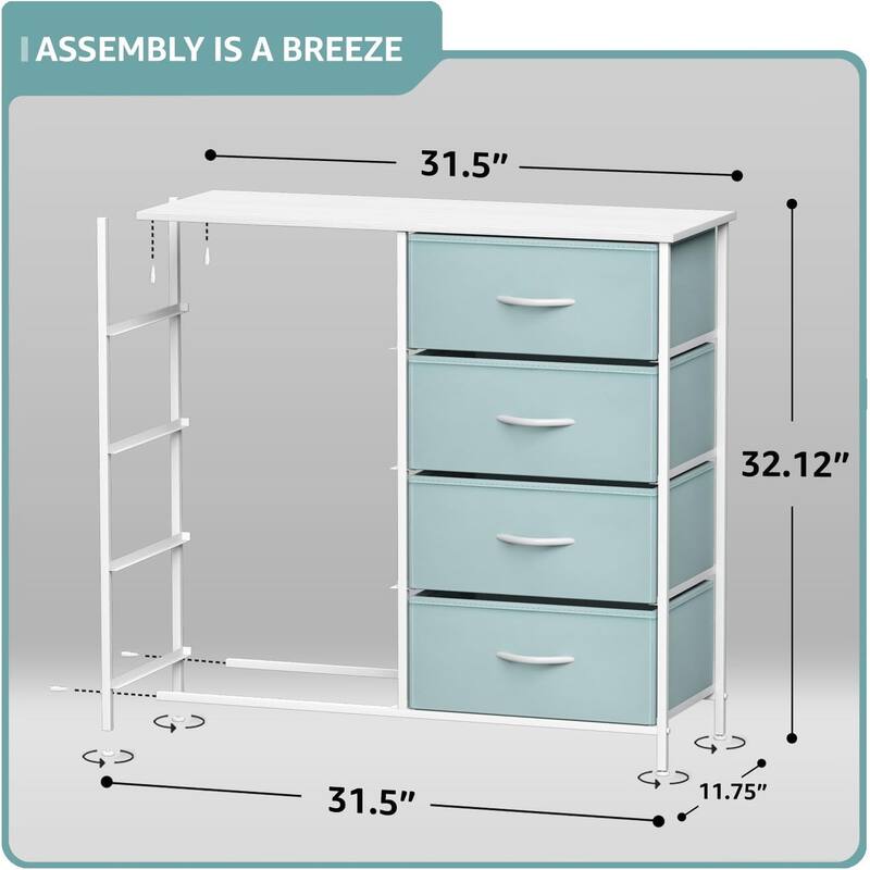 Sorbus Dresser w/ 8 Fabric Bin Drawers- Furniture Storage Chest for Kids Bedroom