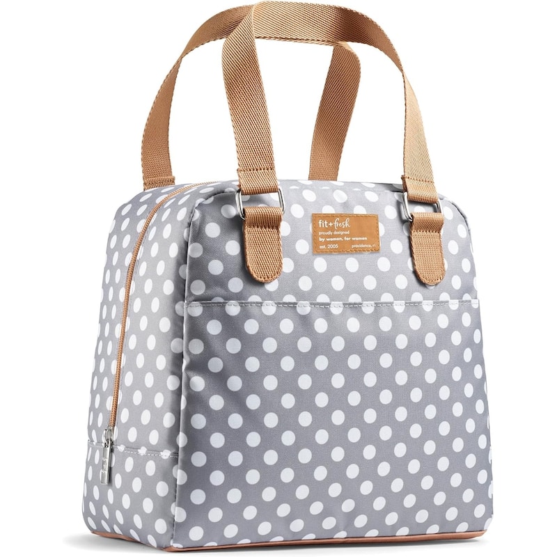 Fit & Fresh 7607FFST2513 Grey Dot Minneola Bag - Grey dot - Solid - Fabric