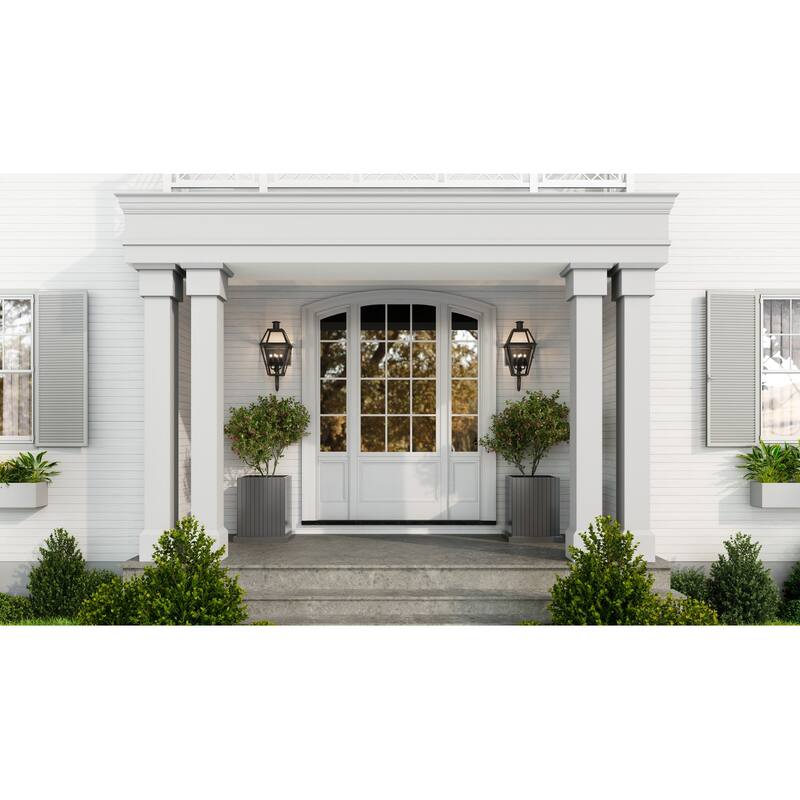 Rue De Royal 4-Light Earth Black Outdoor Wall Lantern