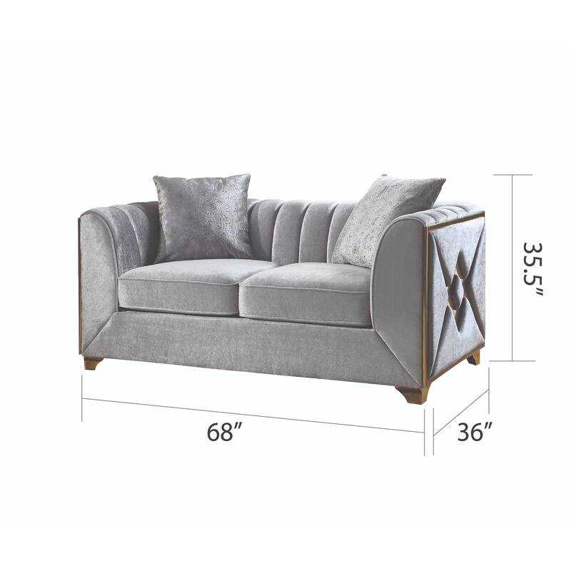 Velencia Contemporary Style 2PC/3PC Living Room Sets Made with Wood