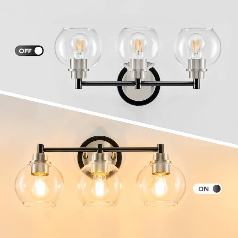 Dimmable Bathroom Vanity Light Globe Glass Shades