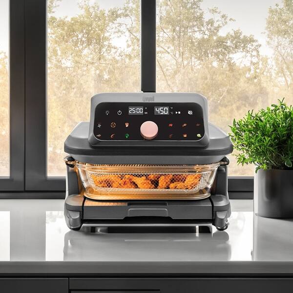 Livwell 6-Quart Glass Air Fryer with 12 Cooking Presets and PFAS-Free