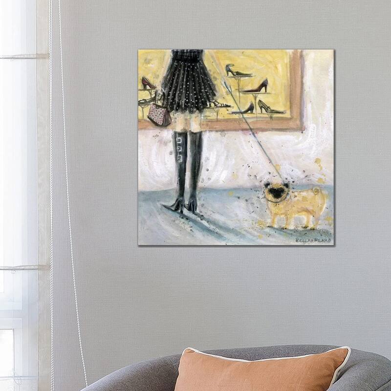 iCanvas "Pug " by Bella Pilar Canvas Print - 26x26x1.5