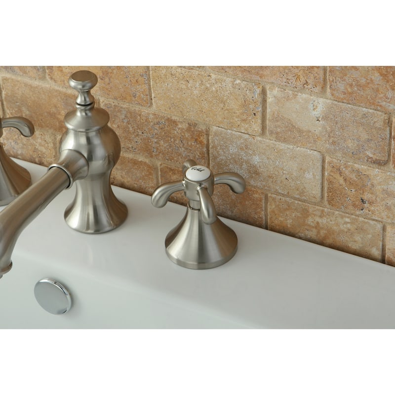 Kingston Brass French Country Widespread Bathroom Faucet - Free Brass