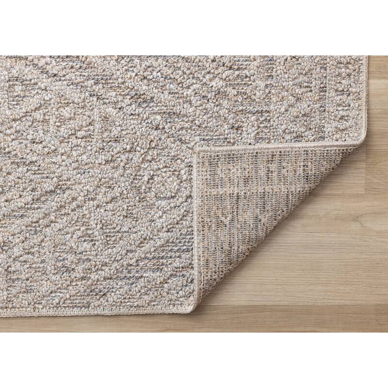 Alta Collection - Grey Beige Textured Area Rug, 2'0" x 3'3" - 2'0" x 3'3"