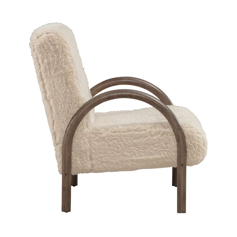 Liberty Furniture Broadmore Upholstered Accent Chair - Faux Sheepskin - Width 32'' x Depth 35'' x Height 38''