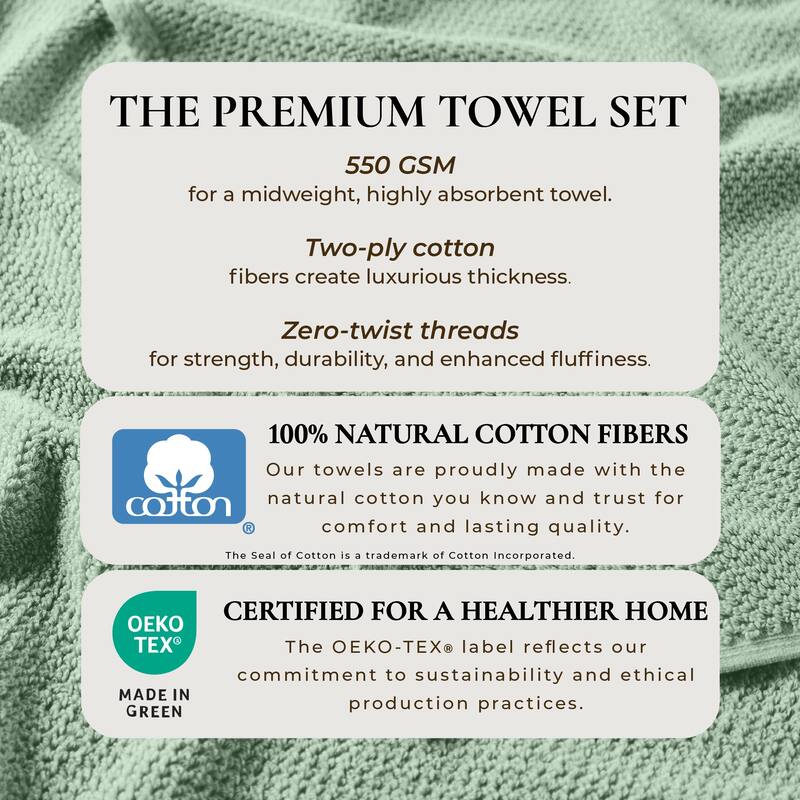 Linery & Co. Luxury Cotton Textured Bath Towel