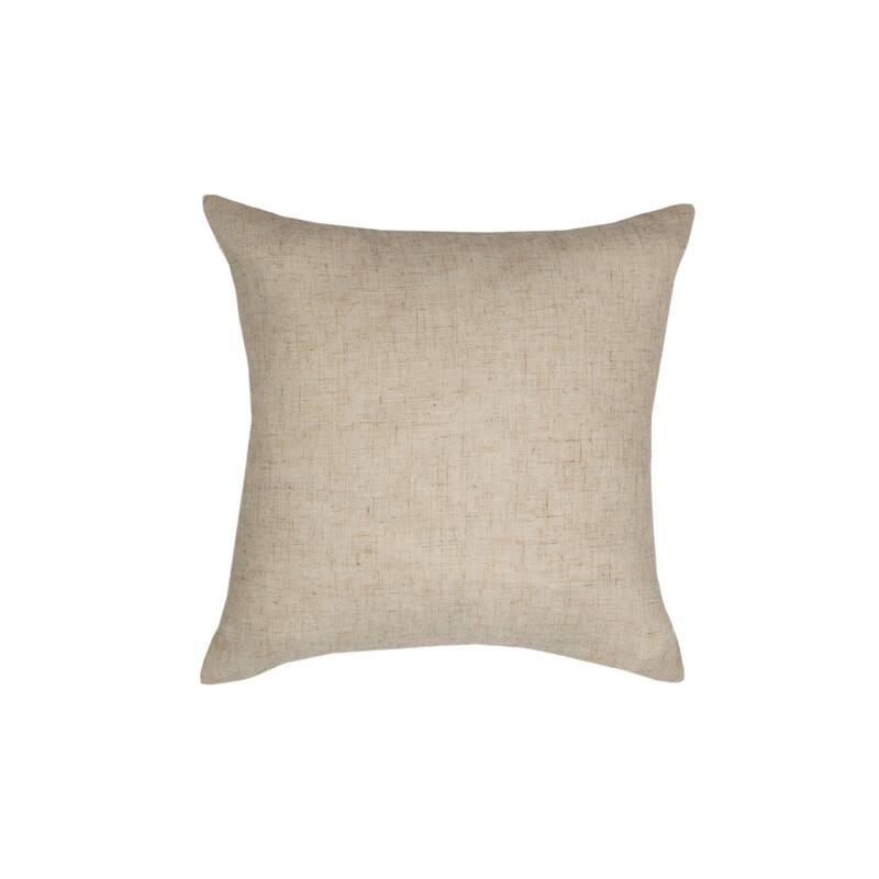Rustic Pumpkin Crewel Embroidered Fall Pillow, 14 by 14-Inch