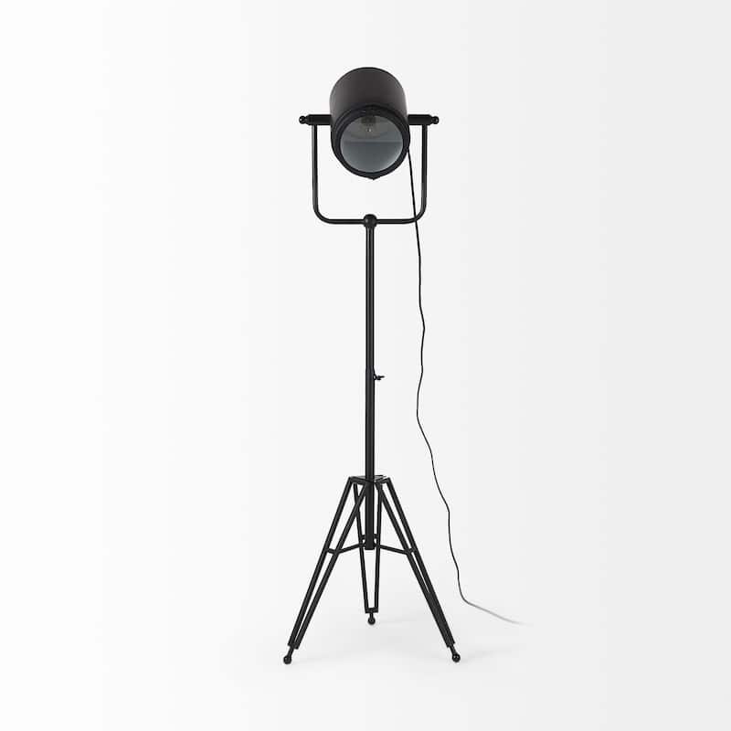 Debdou Gold Metal Adjustable Cinema-Style Floor Lamp