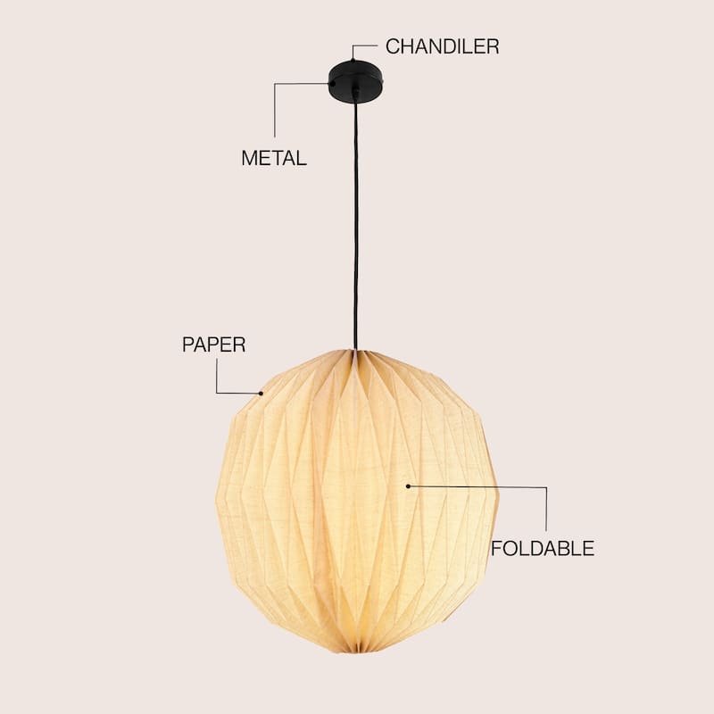 Vaughn 15.75" Modern Vintage Orb Honeycomb Shade LED Pendant Light