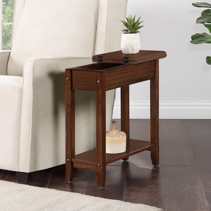 Compact End Table with Built In Magazine Rack, C Frame Design for Easy Sofa Placement and Convenient Living Room Use - 23