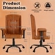 preview thumbnail 12 of 14, Adjustable Height Office Chair Executive Chair with High Backrest 45° Rotating Armrests PU Leather & Button Tufting