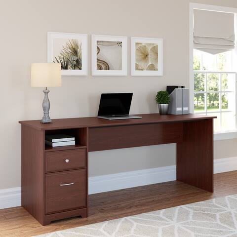 72W Computer Desk with Drawers