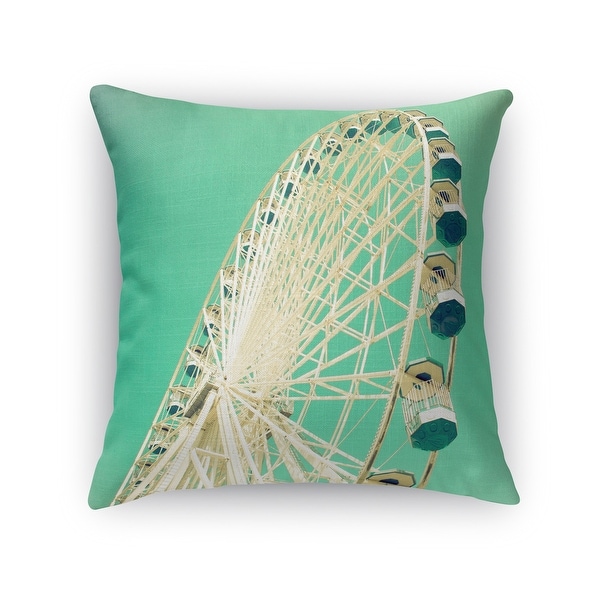 Kavka Designs blue white big green accent pillow with insert
