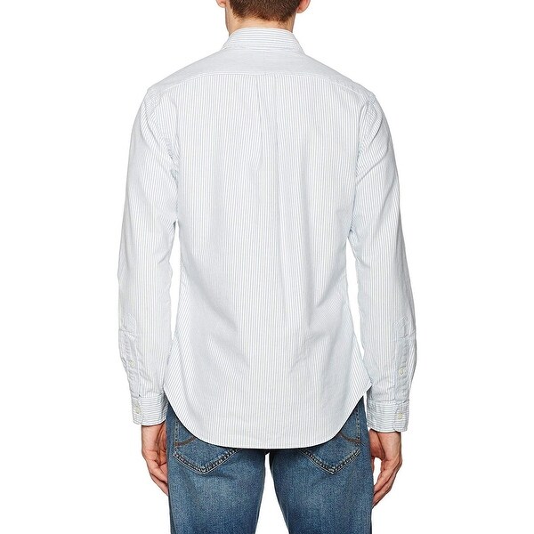mens white slim fit oxford shirt