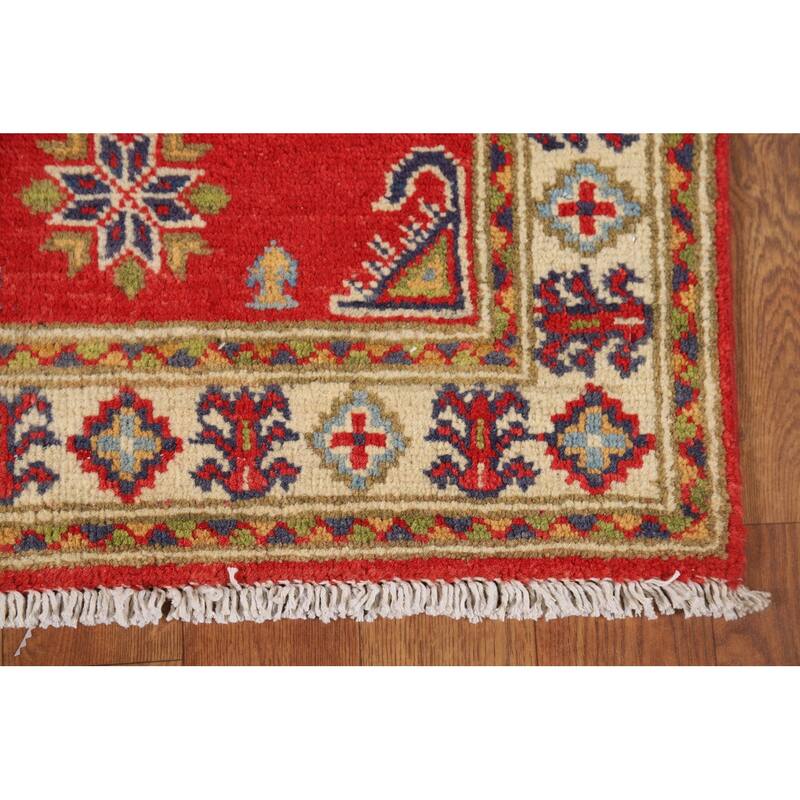 Kazak Oriental Runner Rug Hand-Knotted Wool Carpet - 2'1" x 9'11"