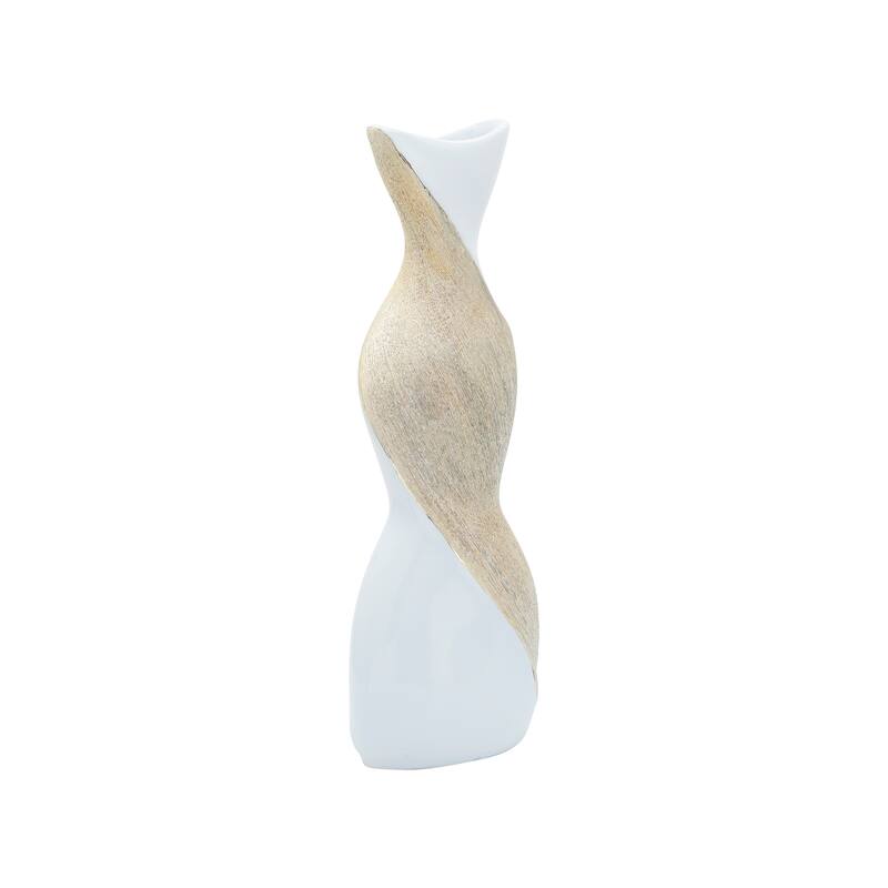 Sagebrook Home Ceramic Vase - 6" x 3" x 16" - No Pattern and Not Solid Color Gold