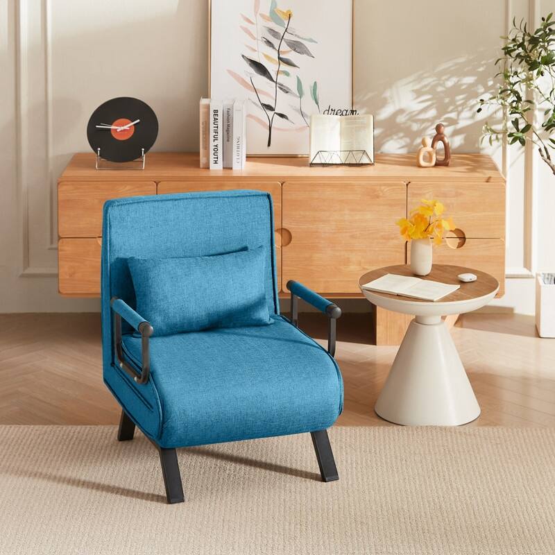 5-in-1 Convertible Sleeper Chair - Adjustable Folding Sofa Bed for Compact Living
