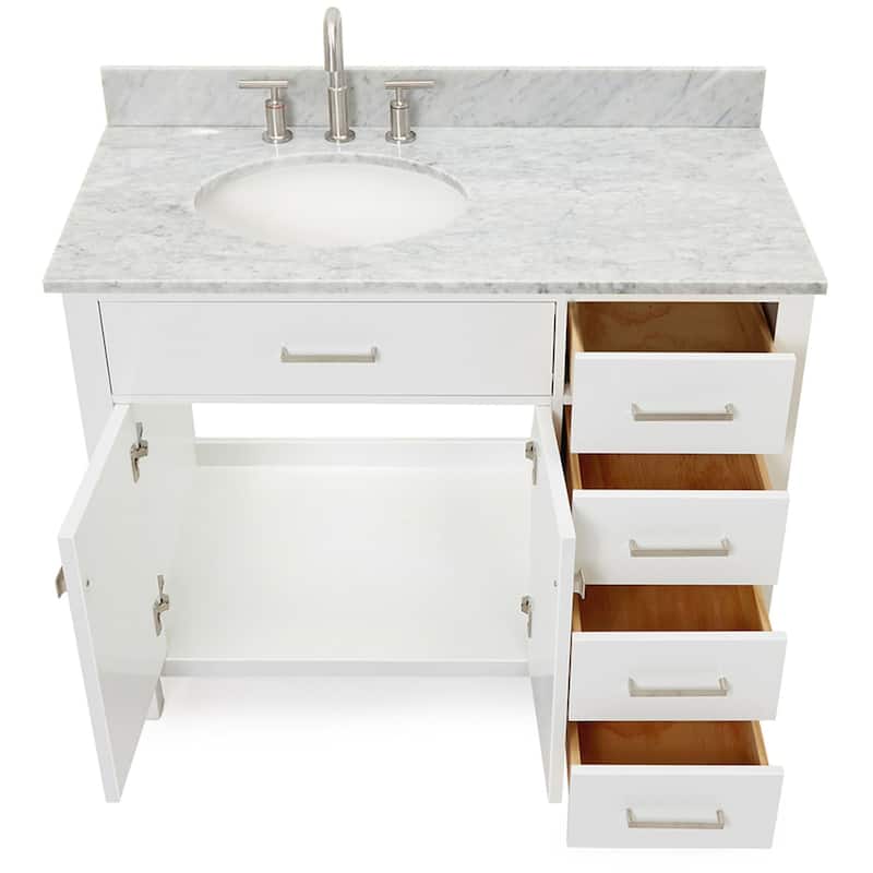 Ariel H043SLCW2OVO Bristol 43" Free Standing Single Oval Basin Vanity