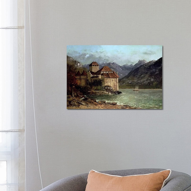 iCanvas "The Chateau de Chillon, 1875 " by Gustave Courbet Canvas Print - 18x26x1.5
