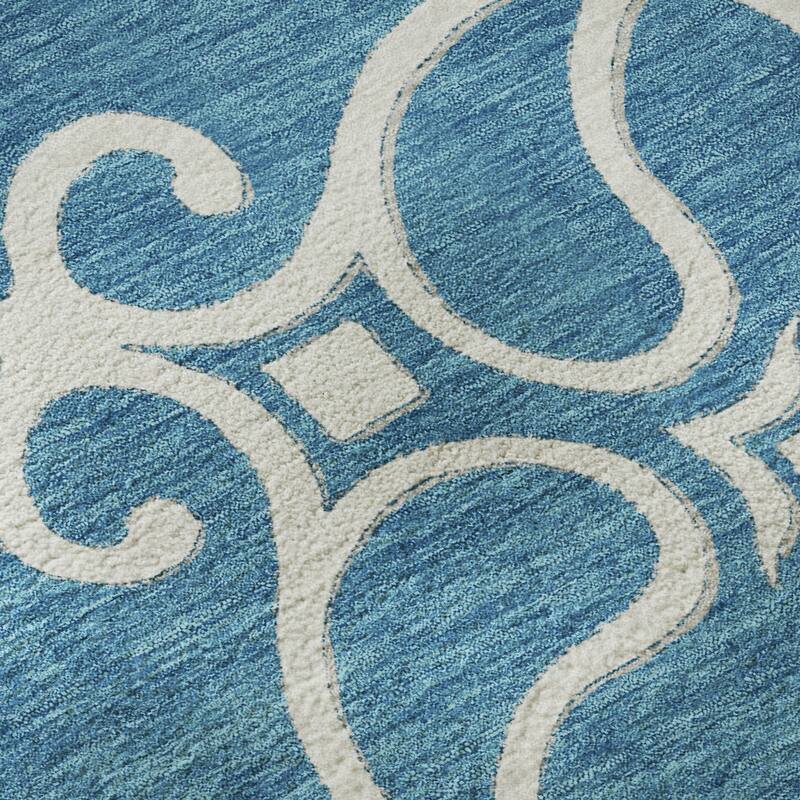 Premium Washable Super Soft Transitional Scroll Mayfield Rug