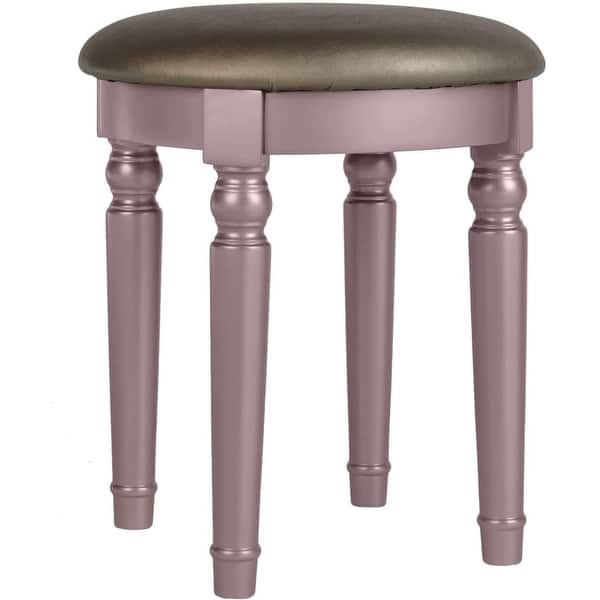 Youthful Rose Gold Vanity Set with Storage Drawers and Padded Stool - Bed  Bath & Beyond - 40770166