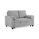 preview thumbnail 80 of 140, 3-in-1 Corduroy Sleeper Sofa Pull-Out Bed Convertible Adjustable Loveseat with USB Port