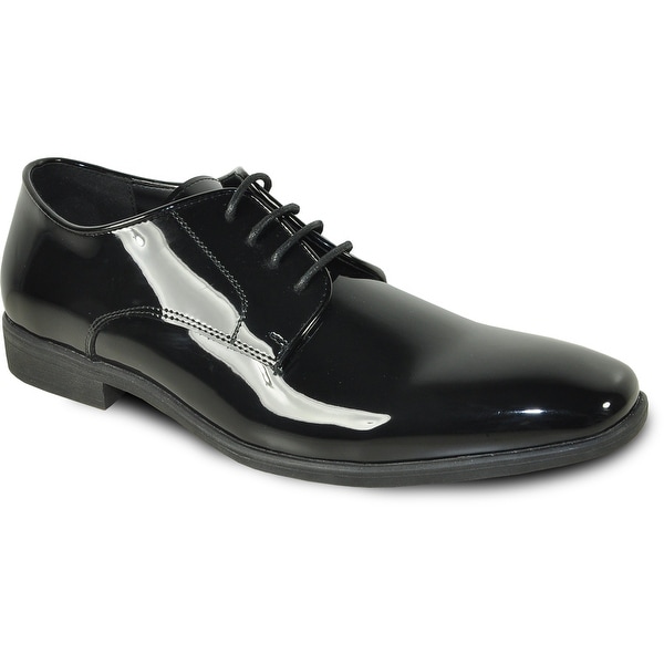 Bravo Vangelo Mens Tuxedo Shoes Tux-3 Wrinkle Free Dress Shoes Formal Oxford Black /& White Patent