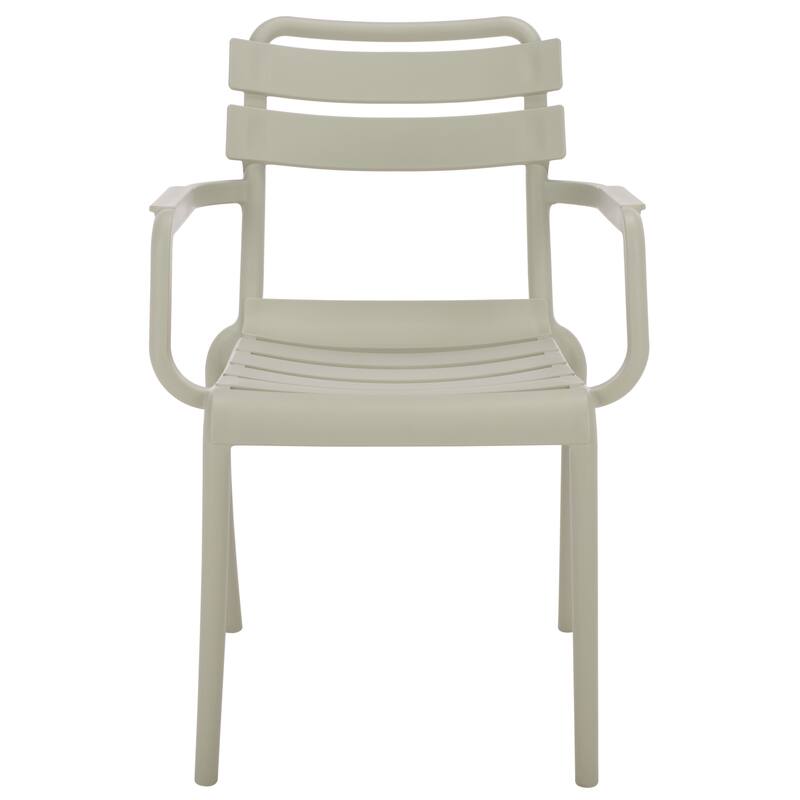 SAFAVIEH Outdoor Living Sarah Stacking Dining Armchair (Set of 2) - 21"W x 23"D x 32"H