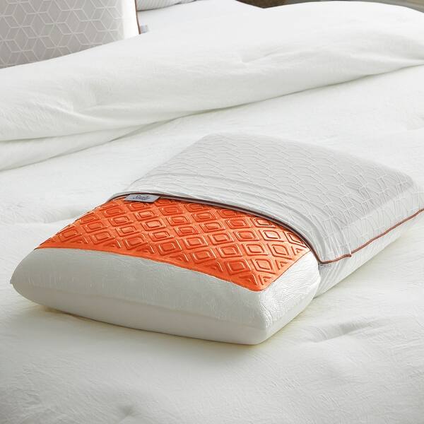 Copper Sealychill Gel Memory Foam Bed Pillow With Anti Microbial Cover Overstock 30725374